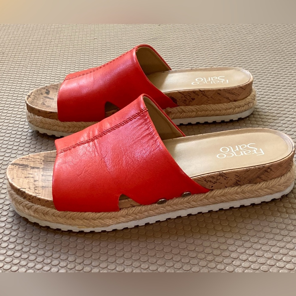 Franco Sarto orange sandals. Size: 8 (EUR 38)